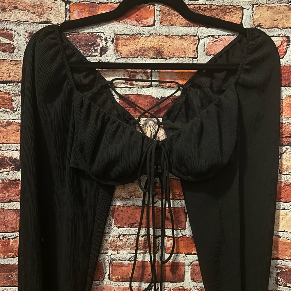 White Fox Boutique Memorable Moment Top Black Size Small